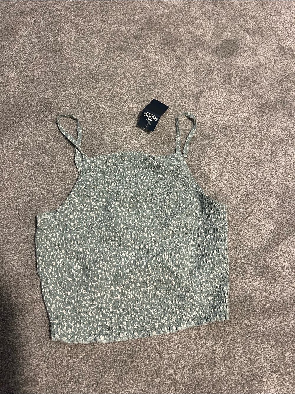 Mossimo Supply Co. Sage Green Smocked Spaghetti Strap Cami